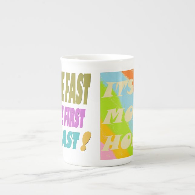 Kiss fast and faster fashion what a combination bone china mug (Front)