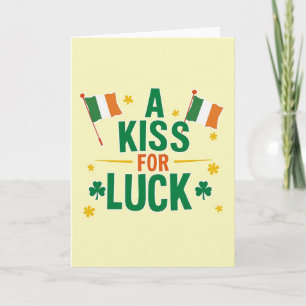 Kiss For Luck Irish Good Fortune Card