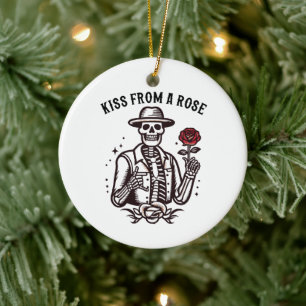 Kiss From A Rose Ceramic Tree Decoration