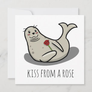 "Kiss from a rose" funny valentines day card
