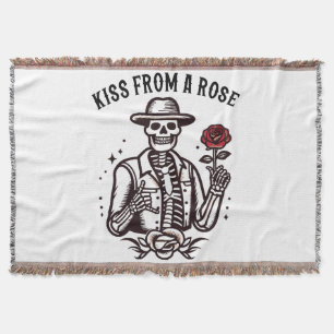 Kiss From A Rose Throw Blanket