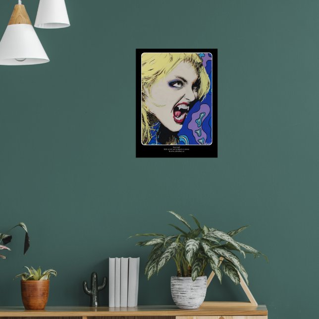 ‘Kiss Hard’ Painting on a  Poster (Living Room 1)