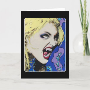 ‘Kiss Hard’ Painting on a  Thank You Card