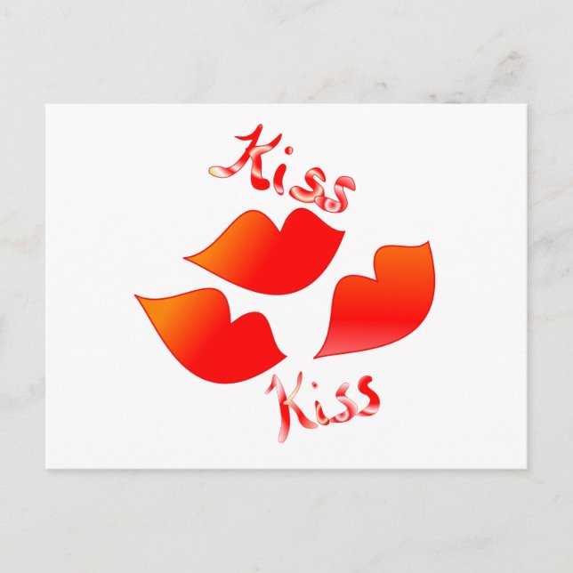 Kiss Kiss Postcard (Front)