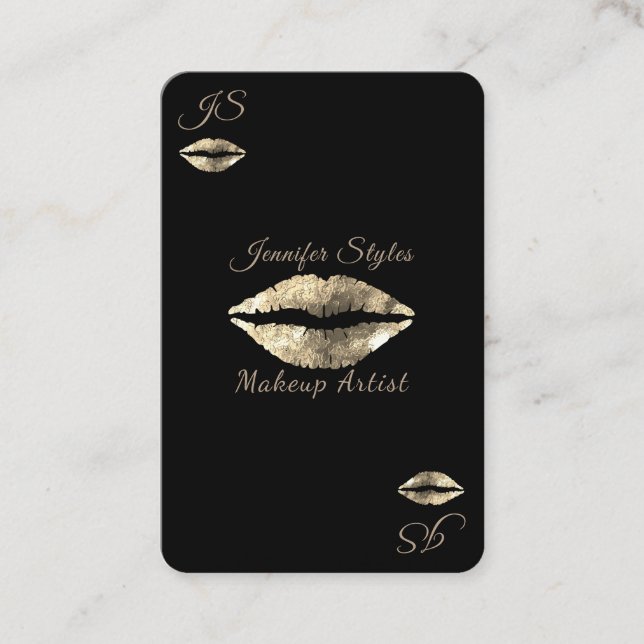 Kiss lips ace play card makeup artist (Front)