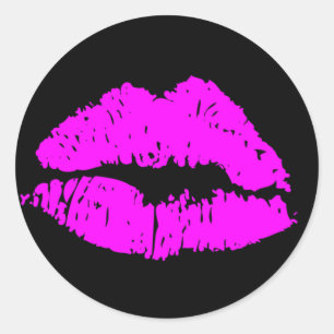 Kiss Lips Classic Round Sticker