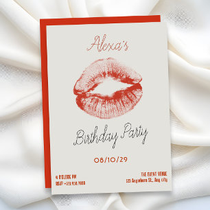 Kiss lips invitation