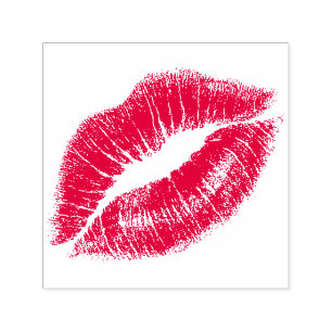 Kiss Lips,Realistic Lipstick Kiss  Self-inking Stamp