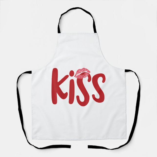 Kiss Marry Kill Girls Group Trio KISS Costume Red  Apron (Front)