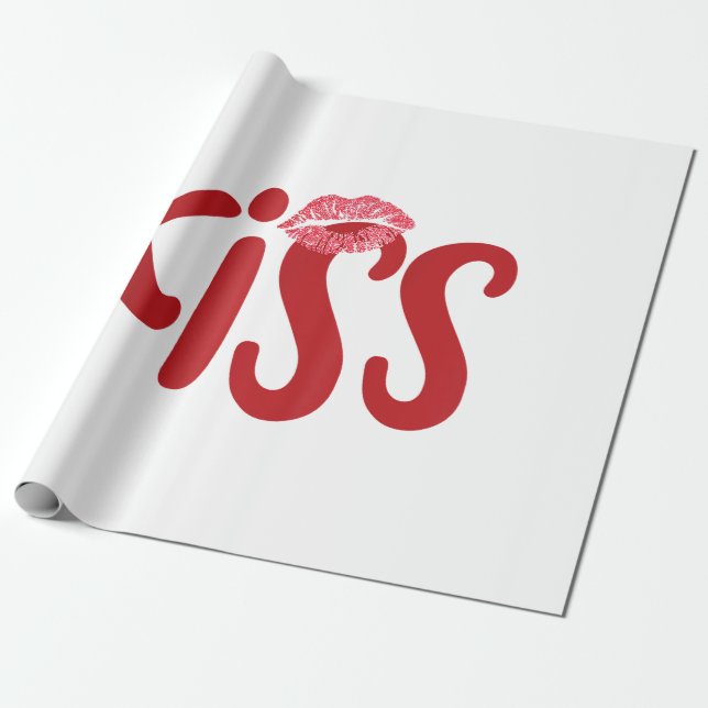 Kiss Marry Kill Girls Group Trio KISS Costume Red  Wrapping Paper (Unrolled)