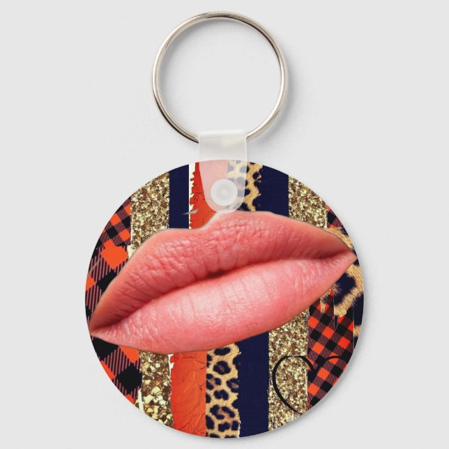 Kiss Me a Lot Key Ring (Front)