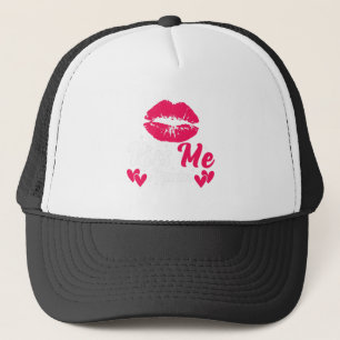 kiss me again trucker hat