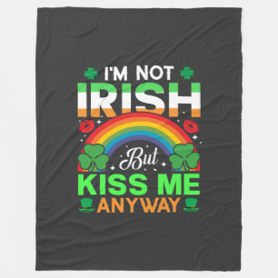 kiss me anyway irish humor design-63942 fleece blanket