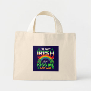 kiss me anyway irish humor design-63942 mini tote bag