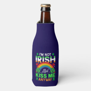 kiss me anyway irish humour design-63942 bottle cooler