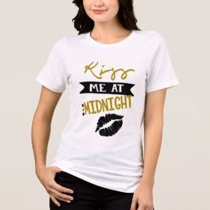 Kiss Me At Midnight   New Year Tri-Blend Shirt