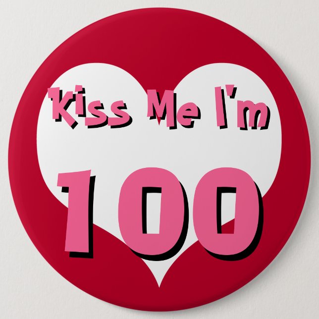 Kiss Me Button - 100 (Front)