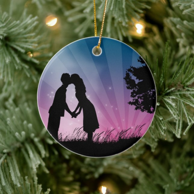 Kiss Me Ceramic Tree Decoration (Tree)