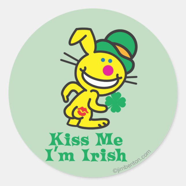 Kiss Me Classic Round Sticker (Front)