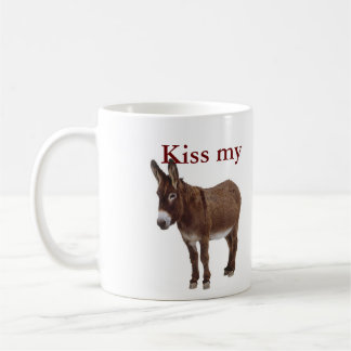 kiss me donkey coffee mug