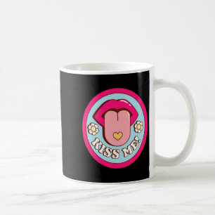 Kiss Me Flower Tongue Out Valentines Day Womens Me Coffee Mug