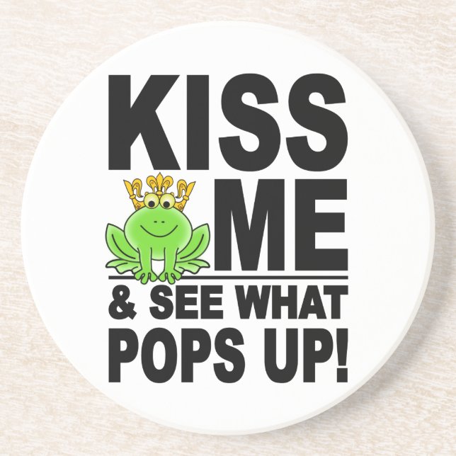 KISS ME Frog coaster (Front)