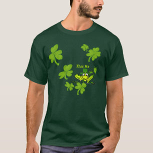 Kiss Me Frog Irish Shamrocks St Paddys T Shirts