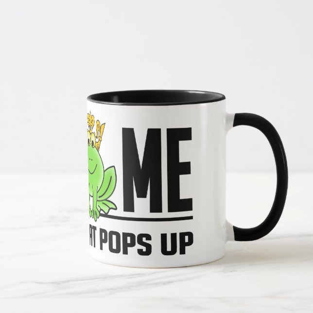 KISS ME Frog mug - choose style & color (Right)