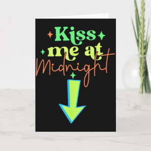 Kiss Me Funny Matching Couples Midnight Card
