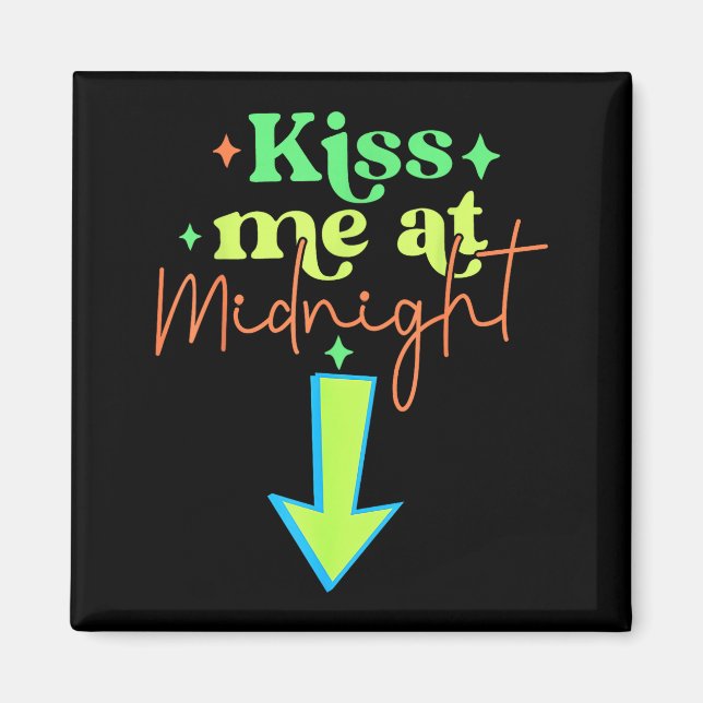 Kiss Me Funny Matching Couples Midnight  Magnet (Front)
