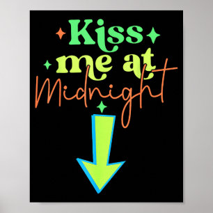 Kiss Me Funny Matching Couples Midnight  Poster
