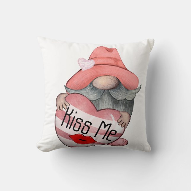 Kiss Me Gnome Cushion (Front)