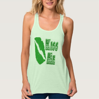 kiss me green lips tank top