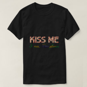 Kiss me I am Brazilian Funny Typography Country T-Shirt