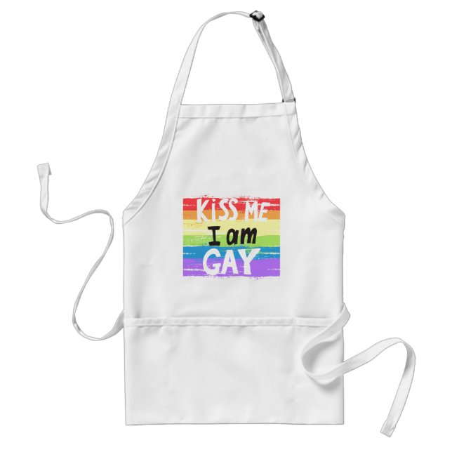 Kiss Me I Am Gay Standard Apron (Front)