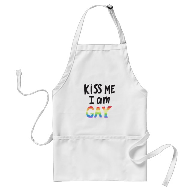 Kiss Me I Am Gay Standard Apron (Front)