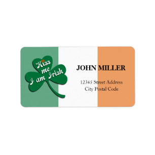 Kiss me I am Irish Label