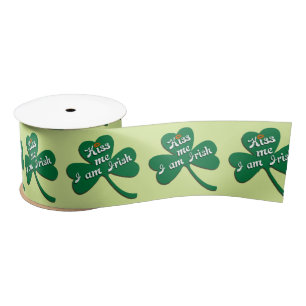 Kiss me I am Irish Satin Ribbon