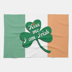 Kiss me I am Irish Tea Towel