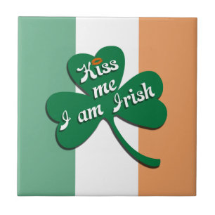 Kiss me I am Irish Tile