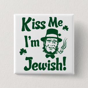 Kiss me, I’m Jewish 15 Cm Square Badge