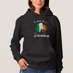 Kiss Me I M Jordanian Shamrock Jordan St. Patrick  Hoodie