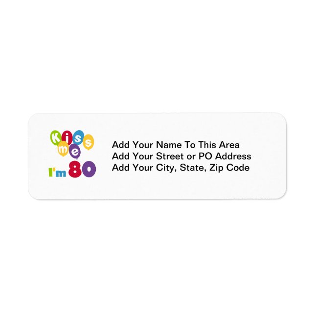 Kiss Me I'm 80 Birthday T-shirts and Gifts (Front)