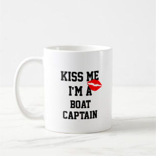 Kiss Me Im A Boat Captain Mug