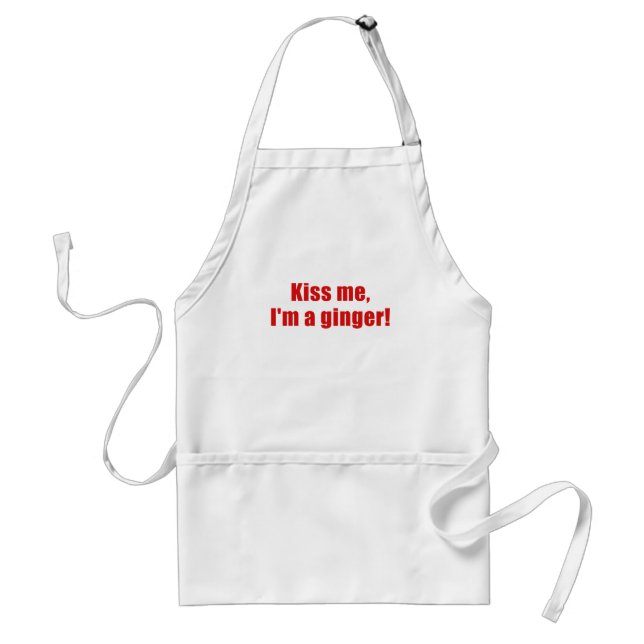 Kiss Me Im a Ginger Standard Apron (Front)