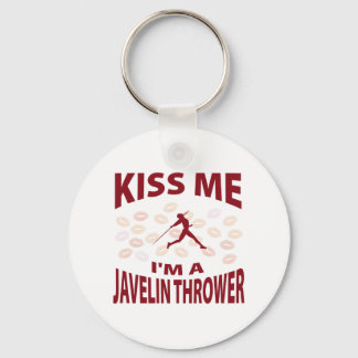 Kiss Me I'm A Javelin Thrower Key Ring