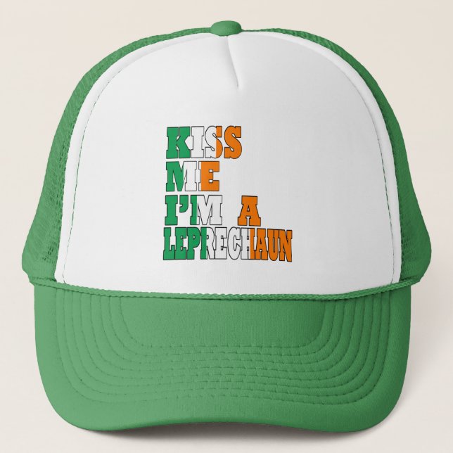 Kiss me I'm a Leprechaun Trucker Hat (Front)