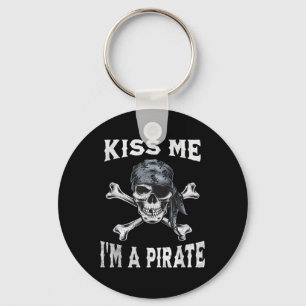 Kiss Me Im A Pirate Funny Talk Like A Pirate Day J Key Ring