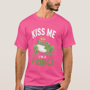 Kiss Me I'm A Prince Funny Bachelor Party Frog Lov T-Shirt