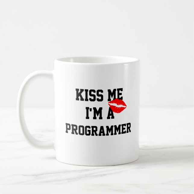 Kiss Me Im A Programmer Mug (Left)